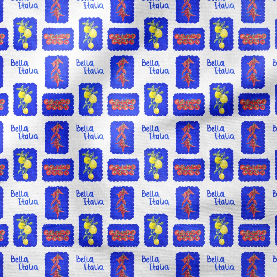 İtalya Temalı Kumaş Bella Italia Desenli Kumaş