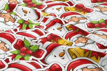 Yılbaşı Koleksiyonu- Winter Wonder Collection,Karda Adamlı,Noel Babalı,Çanlı Yılbaşı Kumaşı