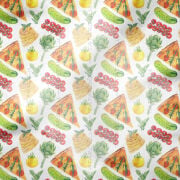 Pizza Sebze Desenli Yazlık Dekoratif Mutfak Kumaşı