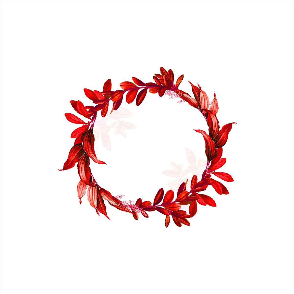 Kırmızı Yapraklı Servis Suplası - Supla 3'lü Set