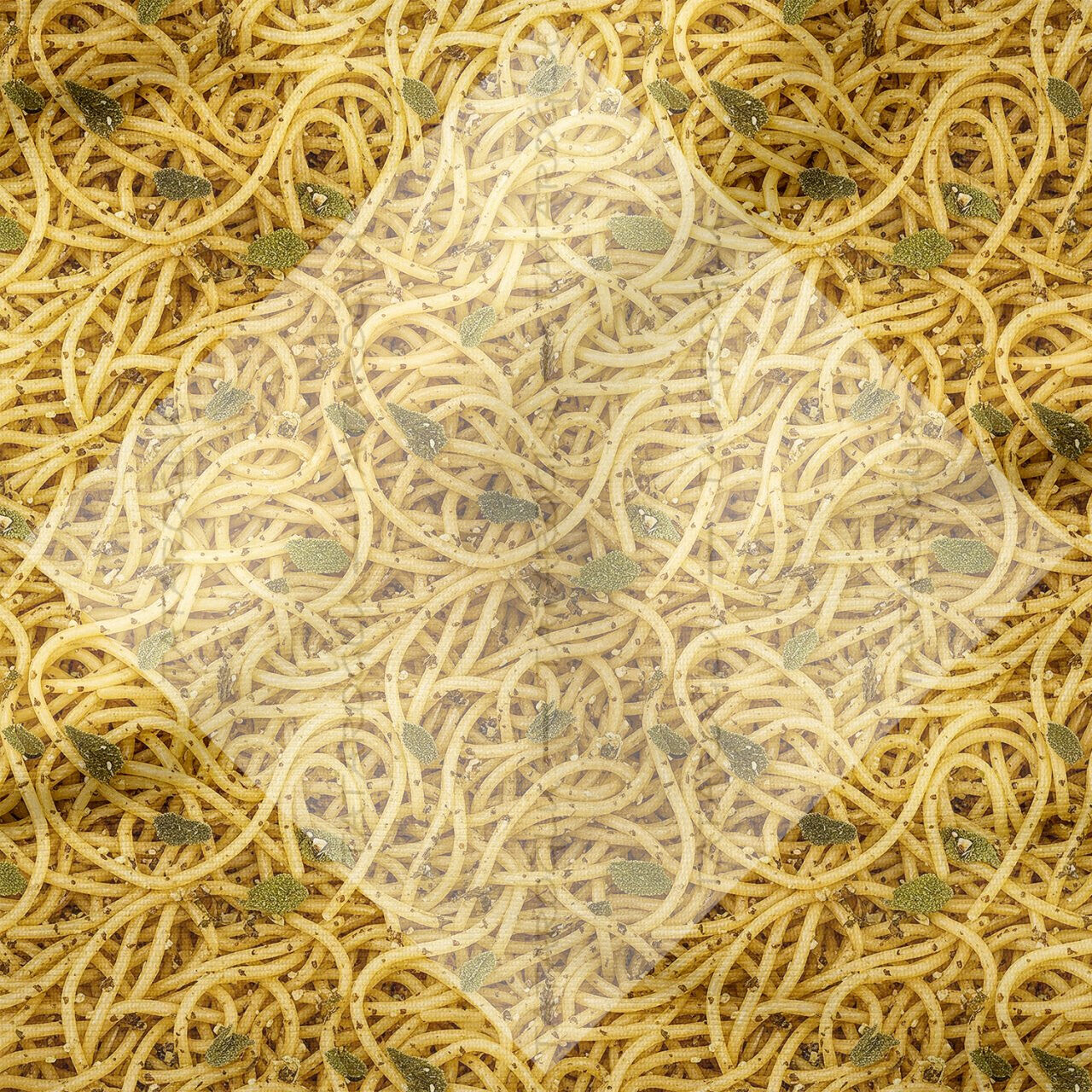 Spagetti Makarna Desenli Mutfak Kumaşı Dekoratif