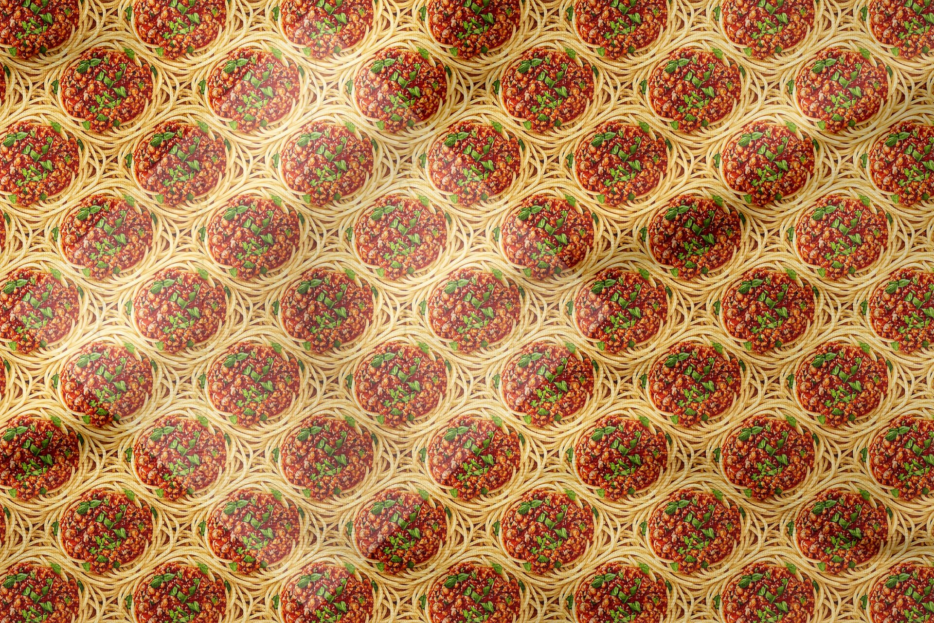 Spagetti Sos Desenli Dekoratif Mutfak Kumaşı