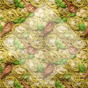 Pesto Rigatoni Ahşap Kaşık Desenli Mutfak Kumaşı