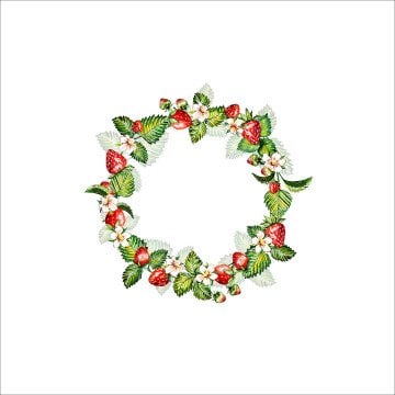 Çilekli Çelenk Servis Suplası- Supla 3'lü Set