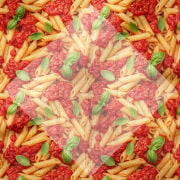 Penne Makarna Desenli Dekoratif Mutfak Kumaşı