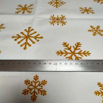 Yaldızlı Kar Taneleri Desenli Dijital Baskılı Kumaş(SONBAHAR İNDİRİMİ)