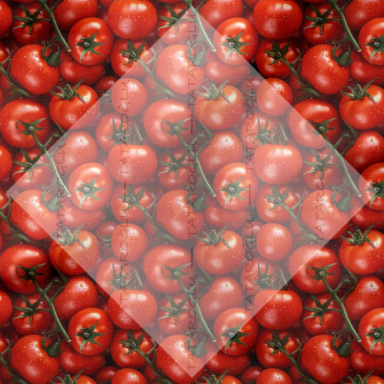 Cherry Domates Desenli Dekoratif Mutfak Kumaşı
