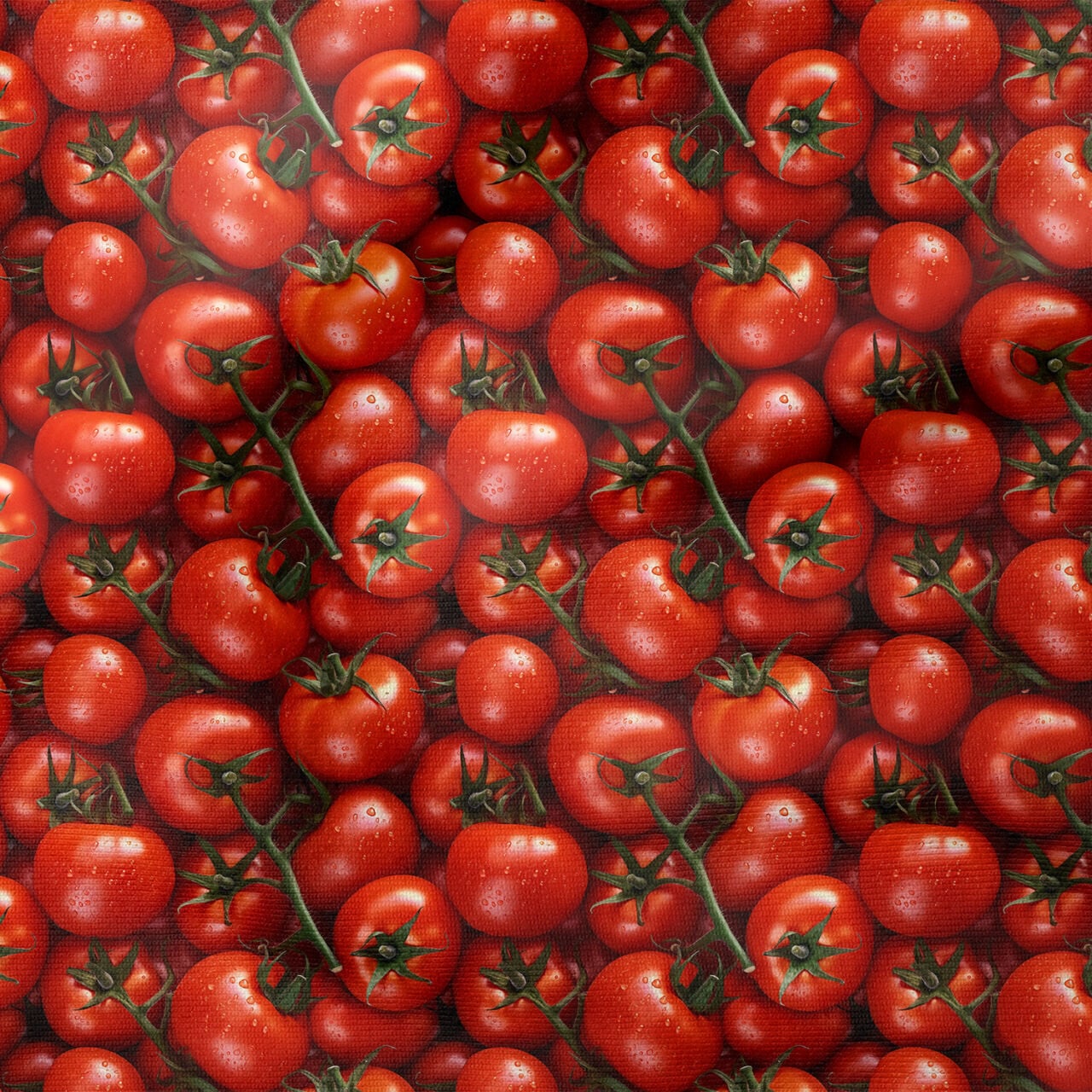Cherry Domates Desenli Dekoratif Mutfak Kumaşı