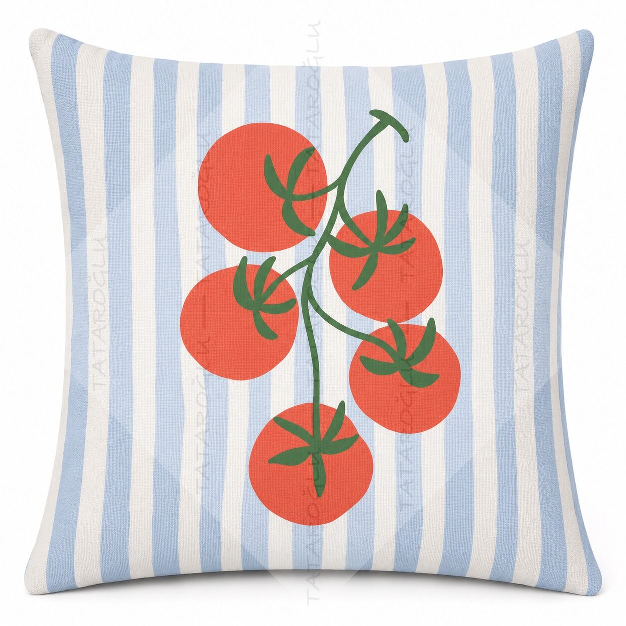 Domates Kırlent Paneli 45x45 cm 2'li Dikilmemiş Kırlent Paneli