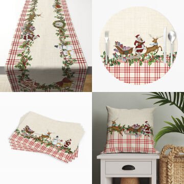 Christmas Collection- Plaid Pine Tree Bud Flower