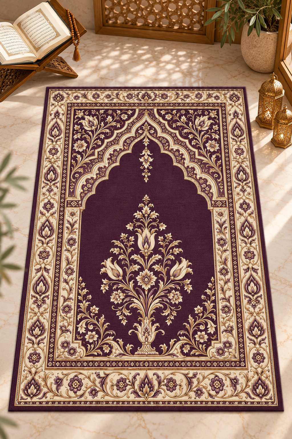 Mürdüm Seccade Paneli – Erguvan Sarayı 130x82 cm