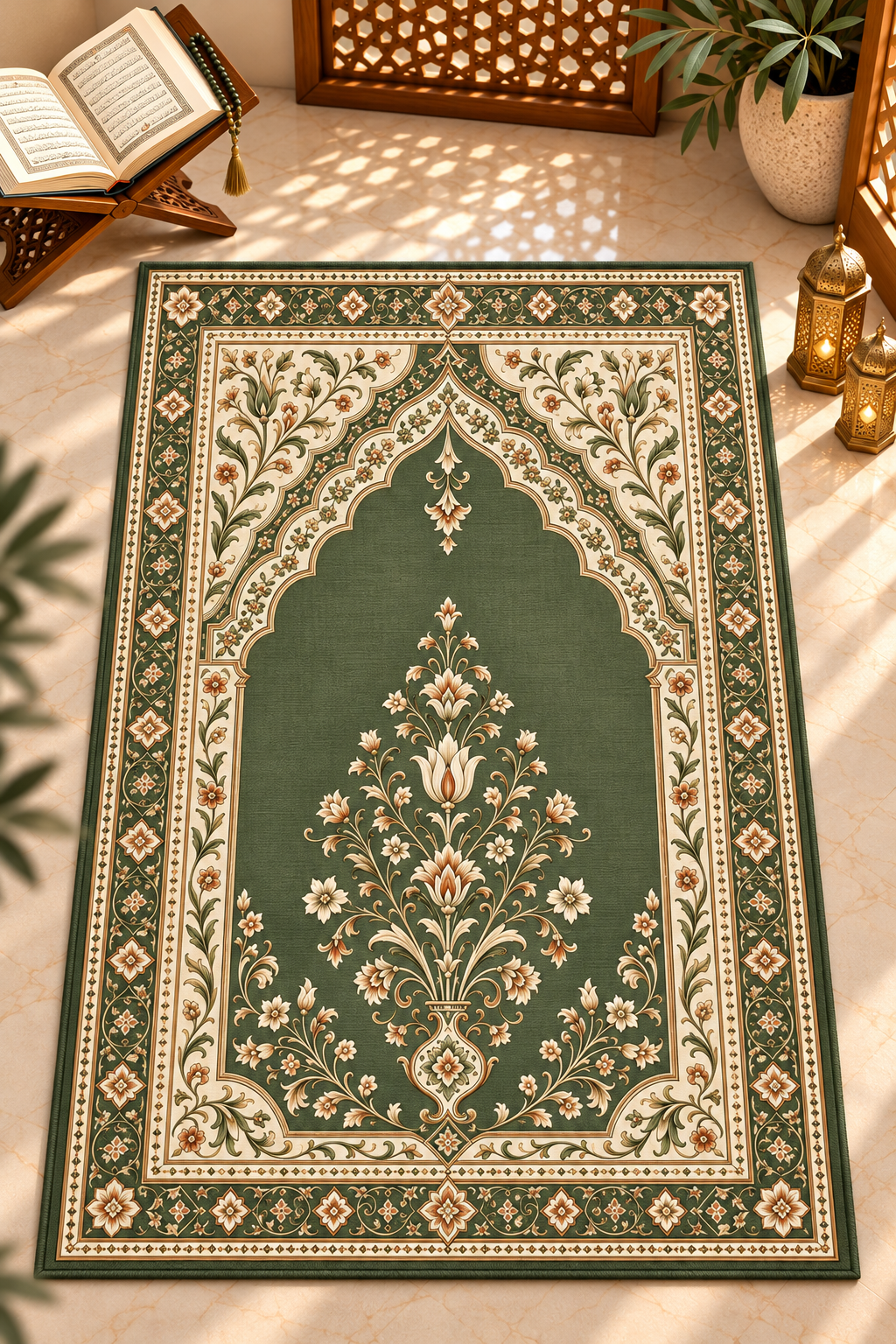 Yeşil Seccade Paneli – Zeytin Mirası 130x82 cm