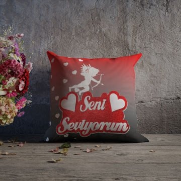 Sevgililer Günü Koleksiyonu - 2'li Kırlent Paneli Dikilmemiş Kumaş
