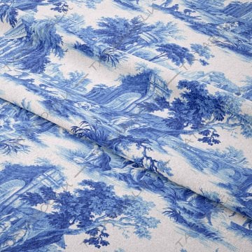 Vintage Fransız Esintileri Blue Toile de Jouy