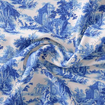 Vintage Fransız Esintileri Blue Toile de Jouy