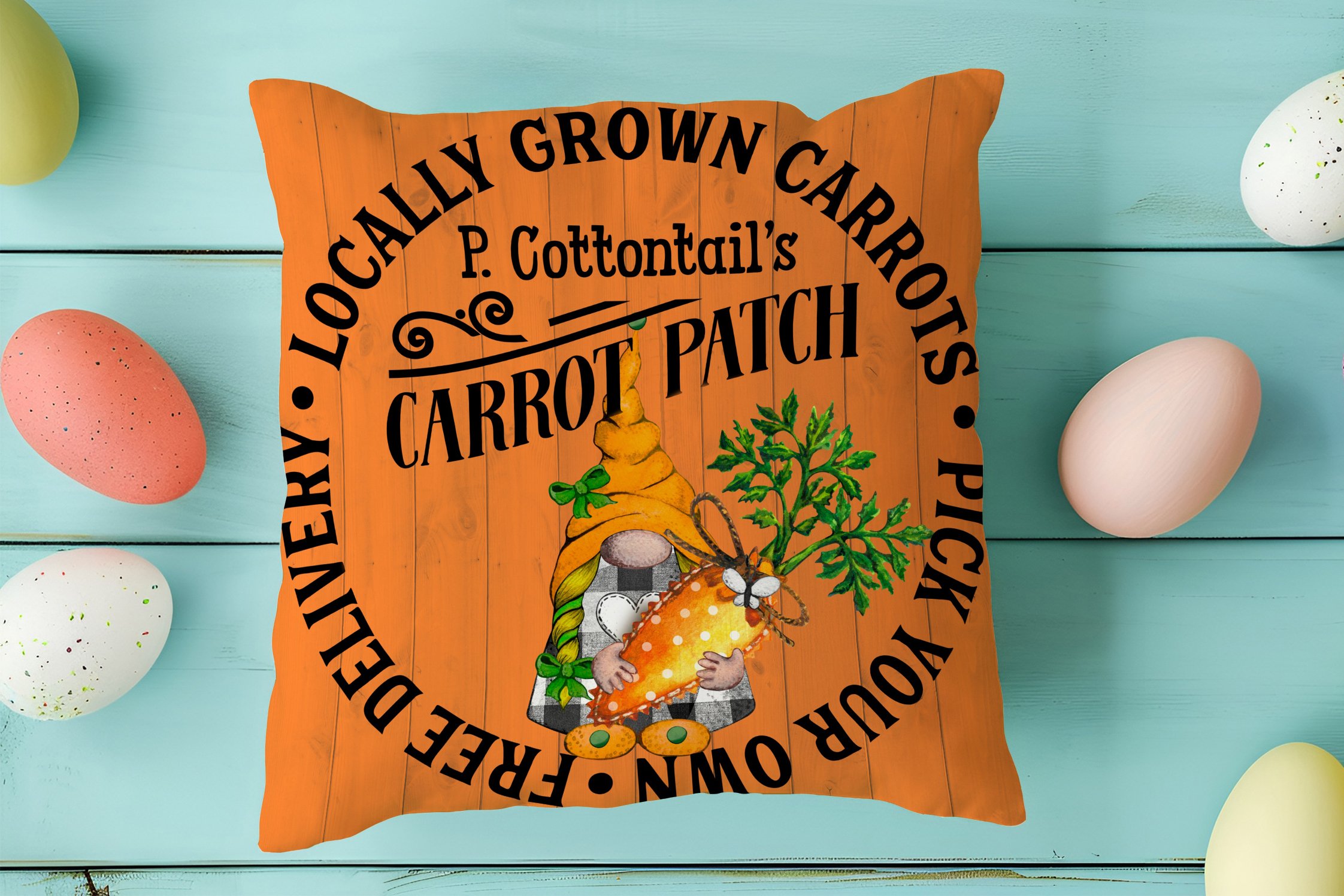 Happy Easter / Easter Collection - Vintage Dear Easter Bunnies 2-Pack Cushion Panel Non-Sew Fabric