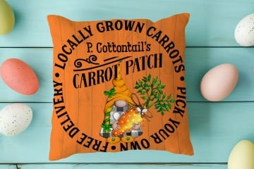 Happy Easter / Easter Collection - Vintage Dear Easter Bunnies 2-Pack Cushion Panel Non-Sew Fabric