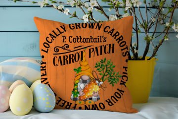 Happy Easter / Easter Collection - Vintage Dear Easter Bunnies 2-Pack Cushion Panel Non-Sew Fabric