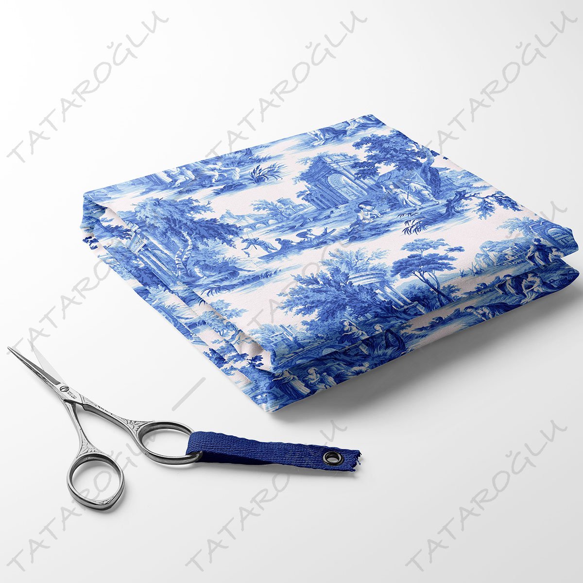 Vintage Fransız Esintileri Blue Toile de Jouy