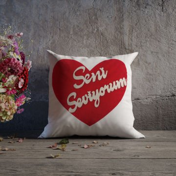 Sevgililer Günü Koleksiyonu - 2'li Kırlent Paneli Dikilmemiş Kumaş