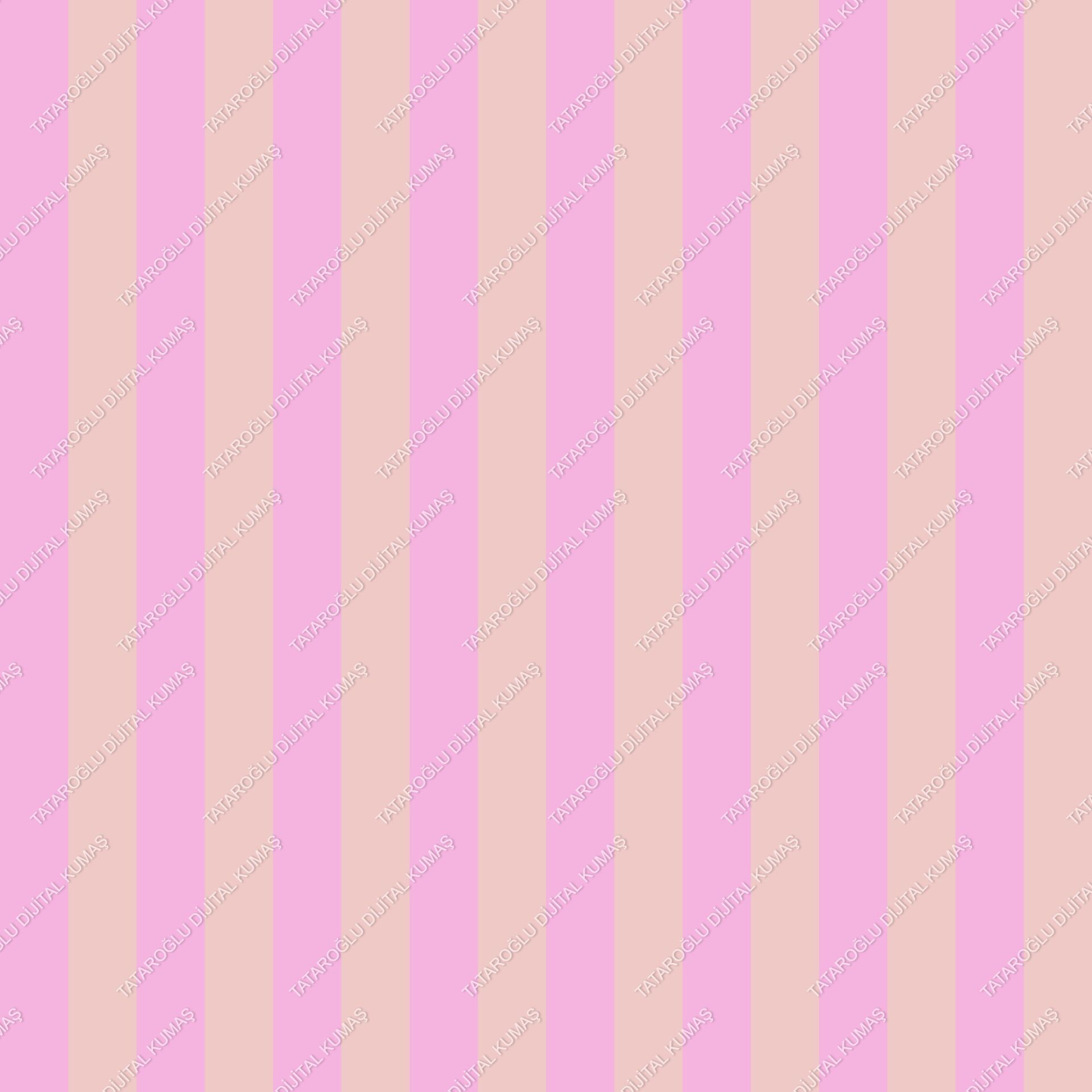 Pembe Bej Çizgili Kumaş | Dijital Baskılı Leke Tutmaz Dekoratif Kumaş 143 cm