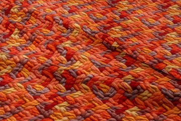 3D Sonbahar Renkli Örgü Dekoratif Dijital Baskı Kumaş