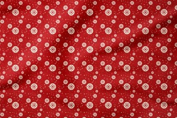 Christmas Collection-Red White Snowflakes