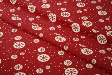 Christmas Collection-Red White Snowflakes