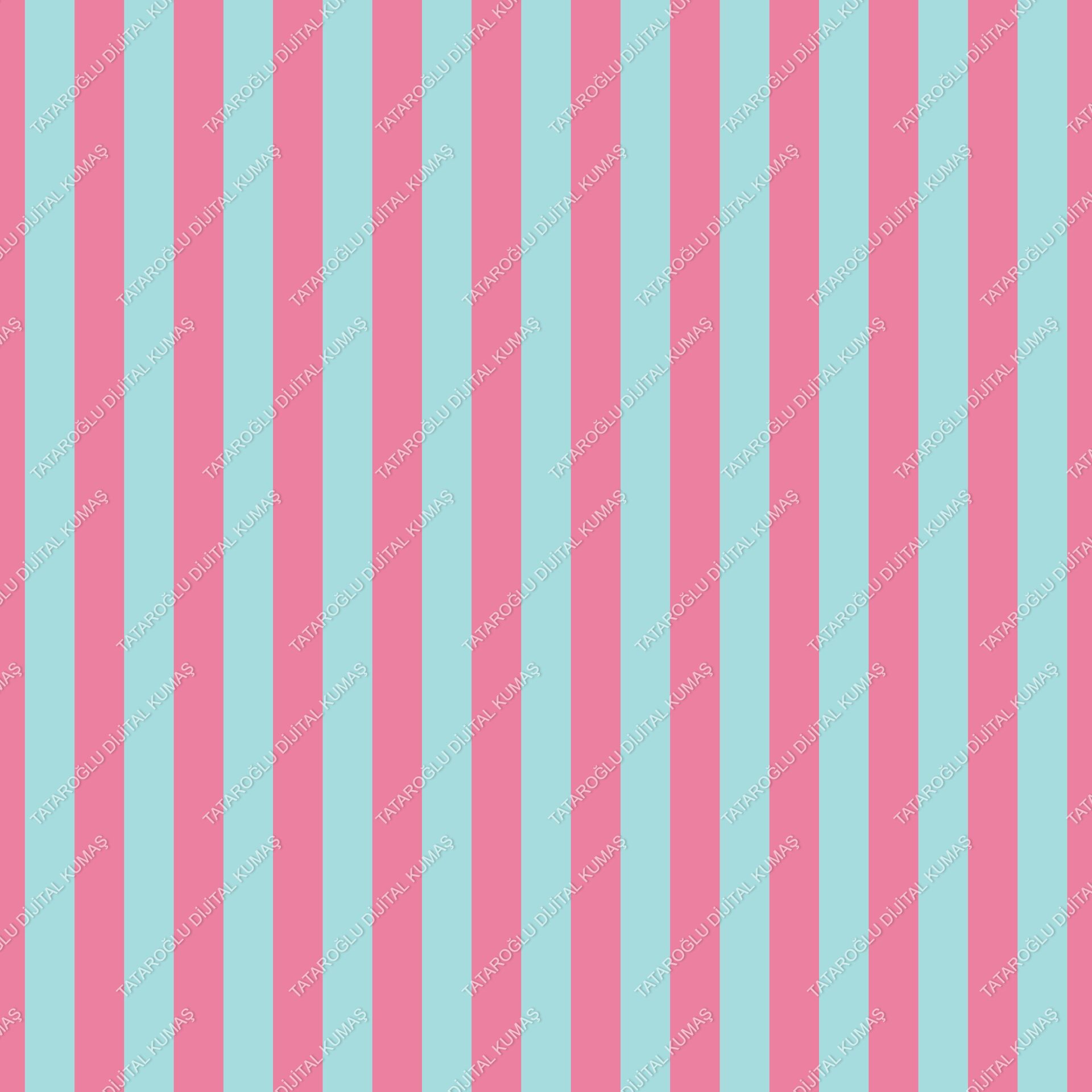 Pembe Mint Yeşili Çizgili Kumaş – Leke Tutmaz Dekoratif Kumaş 143 cm En Dijital Baskılı Kumaş