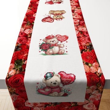Sevgililer Günü Koleksiyonu-Runner Panel Kumaş(Dikişsiz)-1