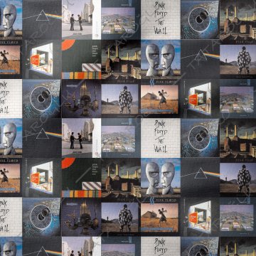 Pink Floyd Albüm Kapakları Desenli Kumaş Model-1