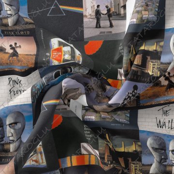 Pink Floyd Albüm Kapakları Desenli Kumaş Model-1