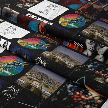 Pink Floyd Albüm Kapakları Desenli Kumaş Model-2