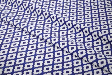 Ramazan Koleksiyonu - Lacivert Geometrik Geleneksel Osmanlı Tasarım Kumaş