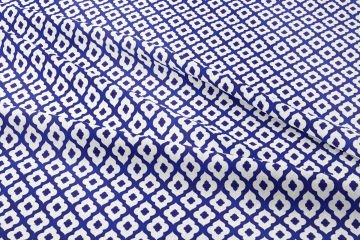 Ramazan Koleksiyonu - Lacivert Geometrik Geleneksel Osmanlı Tasarım Kumaş