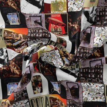 Led Zeppelin Klasik Rock Müzik Albüm Kapakları Desenli Kumaş