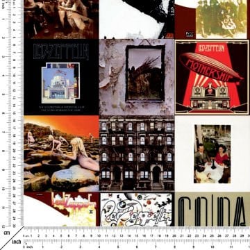 Led Zeppelin Klasik Rock Müzik Albüm Kapakları Desenli Kumaş