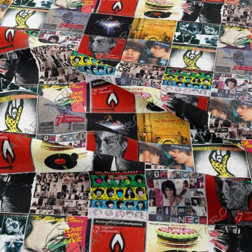 Rolling Stones Klasik Rock Müzik Kapakları Desenli Kumaş