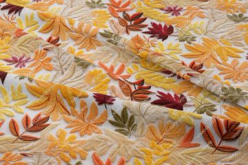3D Autumn Colorful Trees Decorative Digital Printing Fabric
