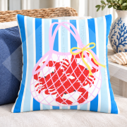 Yengeç Sepeti Kırlent Paneli 45x45 cm 2'li Dikilmemiş Kırlent Paneli
