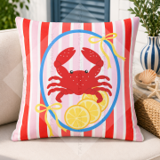 Yengeç Kırlent Paneli 45x45 cm 2'li Dikilmemiş Kırlent Paneli