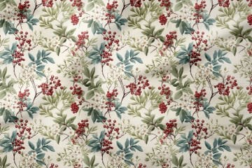 Christmas Collection - White Flowers and Cochineals