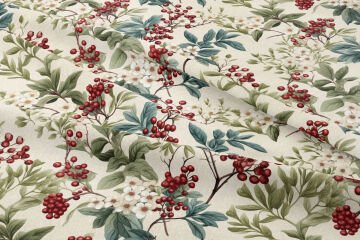 Christmas Collection - White Flowers and Cochineals