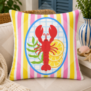 Istakoz Kırlent Paneli 45x45 cm 2'li Dikilmemiş Kırlent Paneli