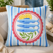 Sardalya Tabak Kırlent Paneli 45x45 cm 2'li Dikilmemiş Kırlent Paneli