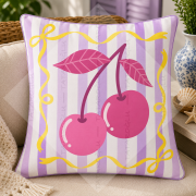 Kiraz Kırlent Paneli 45x45 cm 2'li Dikilmemiş Kırlent Paneli