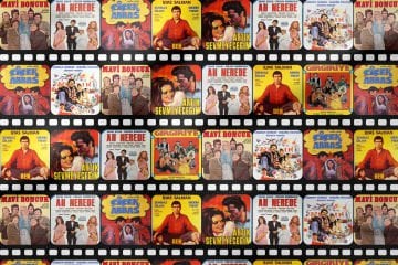 Film Strip Yeşilçam Films Patterned Digital Printed Fabric