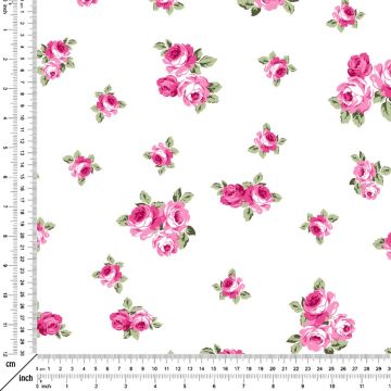 Crisp Floral Patterned Fabric on a White Background (FALL SALE)