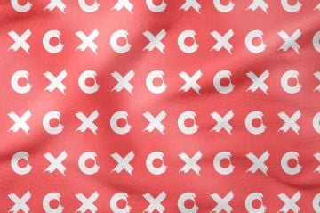 Valentine's Day Collection-Red Background XOXO Printed Fabric
