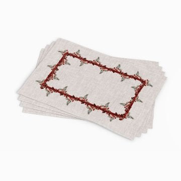 Yılbaşı Koleksiyonu - Yılbaşı Amerikan Servisi 3'lü set Dikilmemiş Panel Kumaş